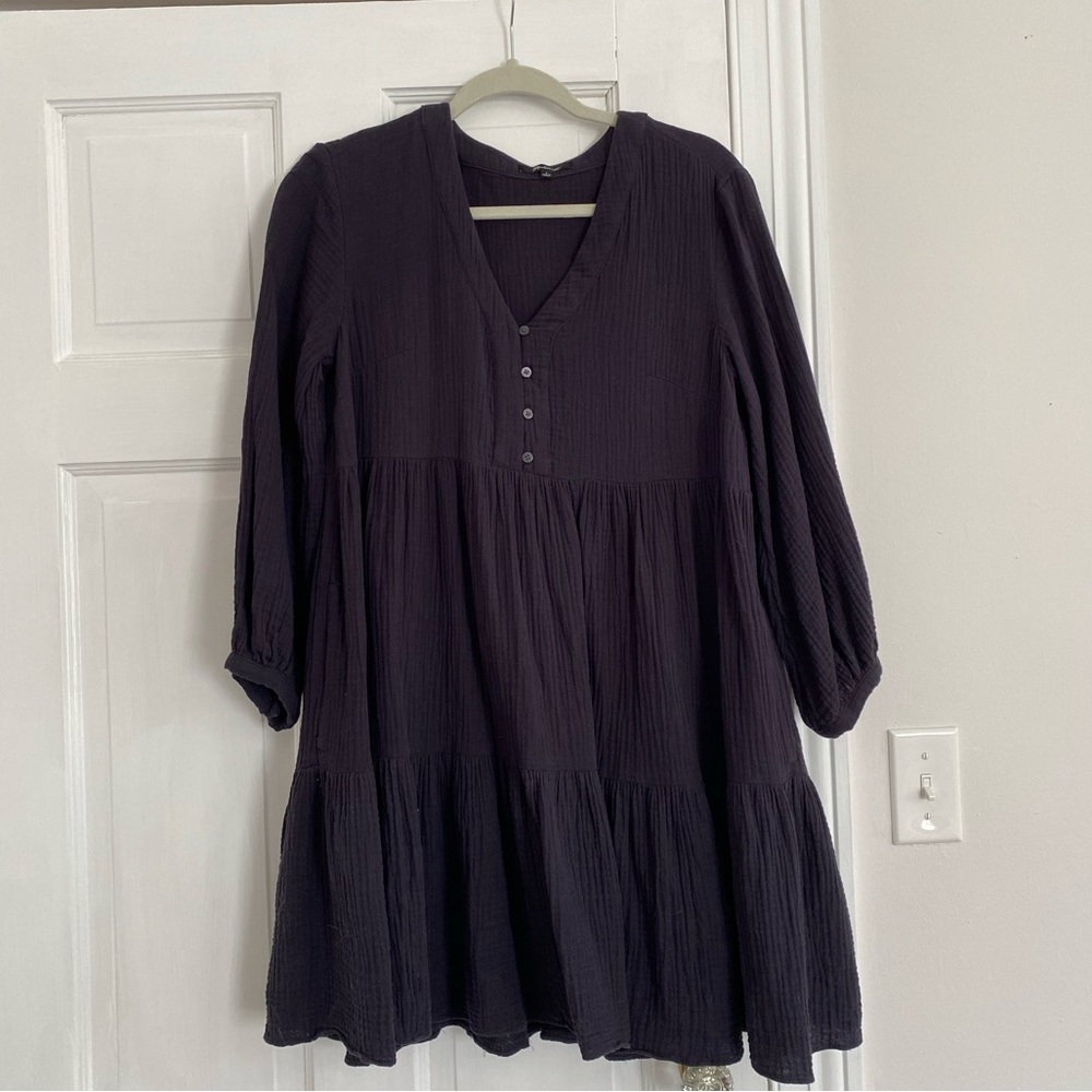 Madewell Blue Tiered Dress